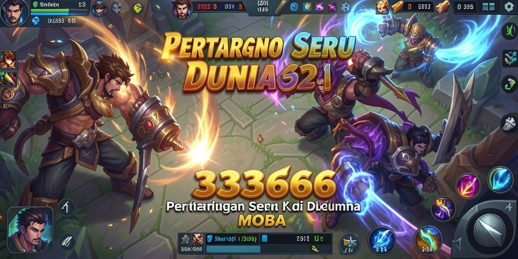 Screenshot menampilkan aksi seru dalam permainan MOBA 333666.