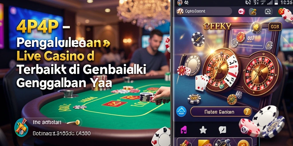 Tampilan gameplay menegangkan di aplikasi Live Casino 4P4P.