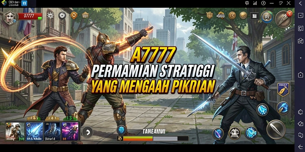 Screenshot utama A7777 menampilkan gameplay strategi yang mendebarkan.