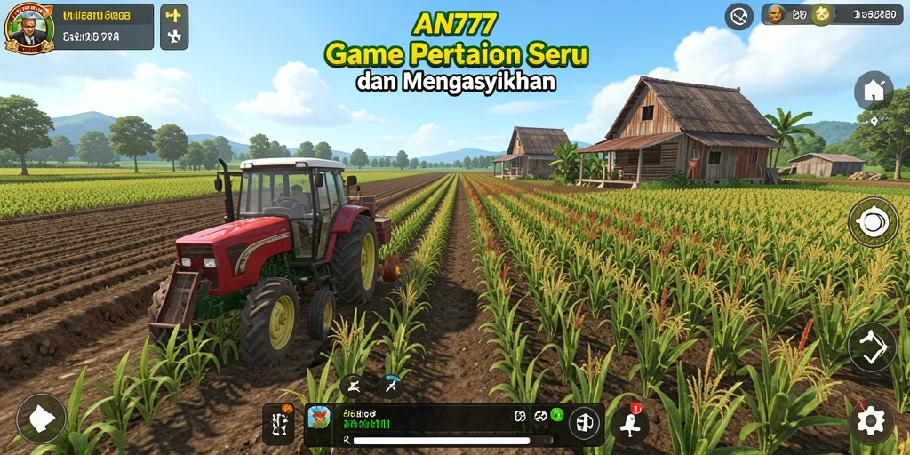 Tampilan gameplay AN777 yang menarik dengan aktivitas pertanian seru.