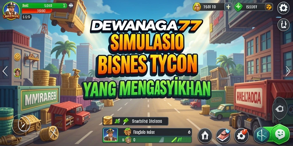 Screenshot gameplay DEWANAGA77 menampilkan keseruan manajemen bisnis Tycoon.