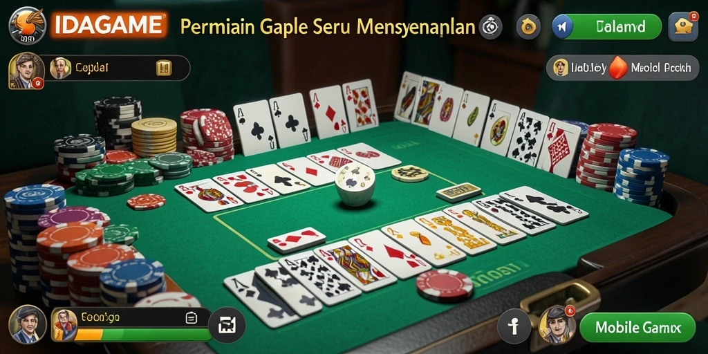Tampilan gameplay IDAGAME yang menawan dalam permainan Gaple.