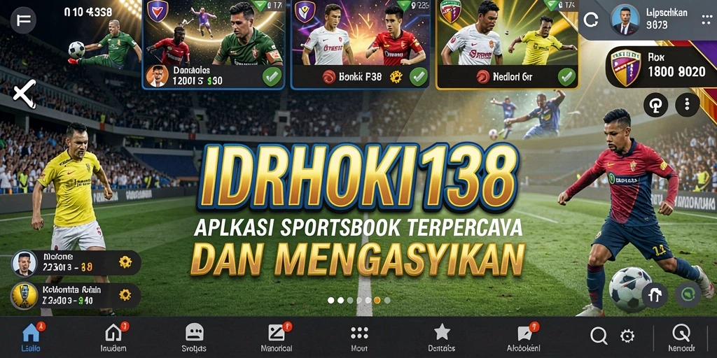 Screenshot utama menunjukkan antarmuka Sportsbook IDRHOKI138 yang menarik.