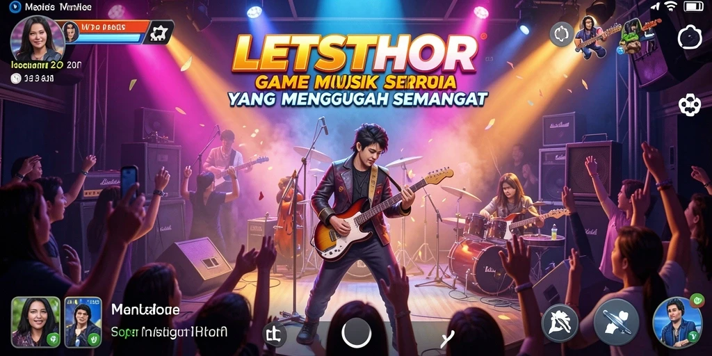 Tampilan gameplay LETSTHOR yang penuh warna dan dinamis.