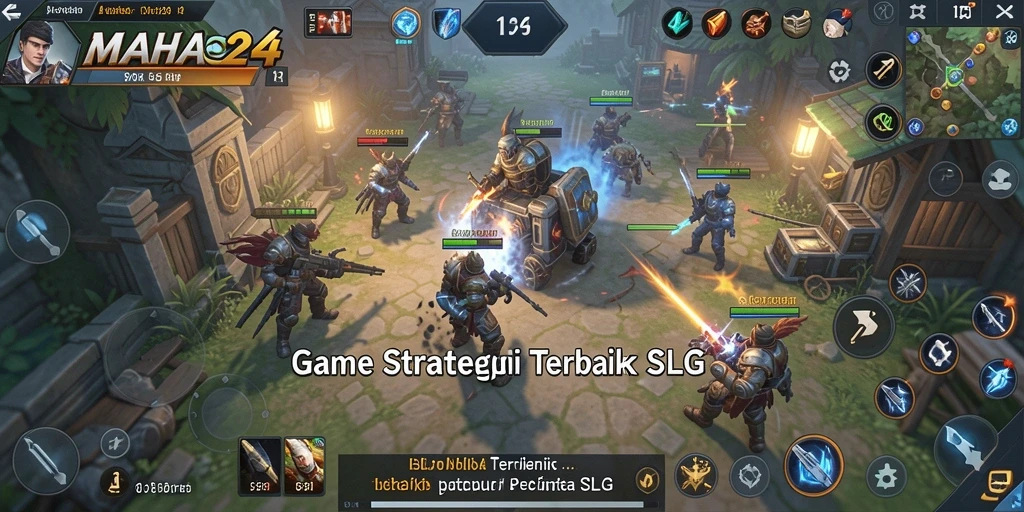Tampilan menarik gameplay strategis di MAHA24.