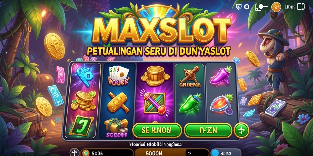 Screenshot gameplay MAXSLOT menampilkan petualangan seru di dunia slot.