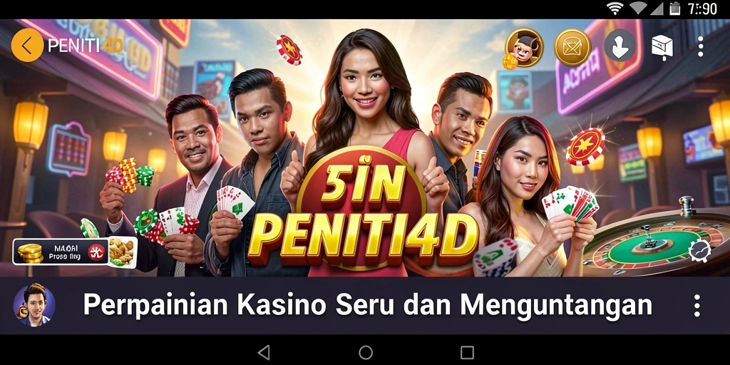 Screenshot gameplay PENITI4D yang menunjukkan aksi kasino seru.