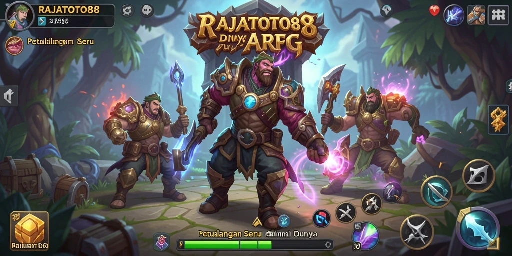 Screenshot RAJATOTO88 menampilkan aksi seru gameplay ARPG.
