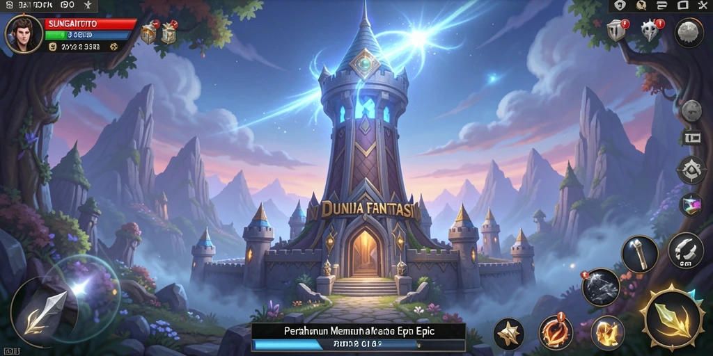 Screenshot gameplay SUNGAITOTO yang menampilkan menara bertahan.