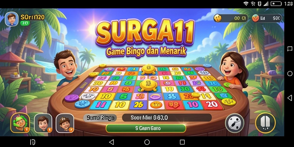 Screenshot game SURGA11 dengan tampilan gameplay Bingo yang seru.