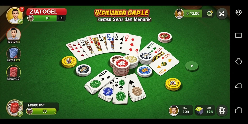 Screenshot ZIATOGEL menampilkan momen seru permainan Gaple.